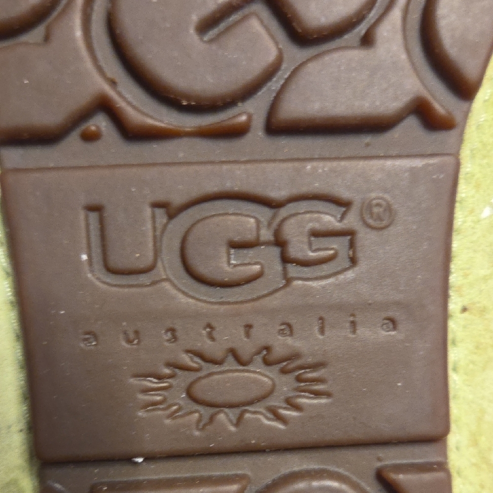 UGG Green Suede Slippers - Picture 2 of 7